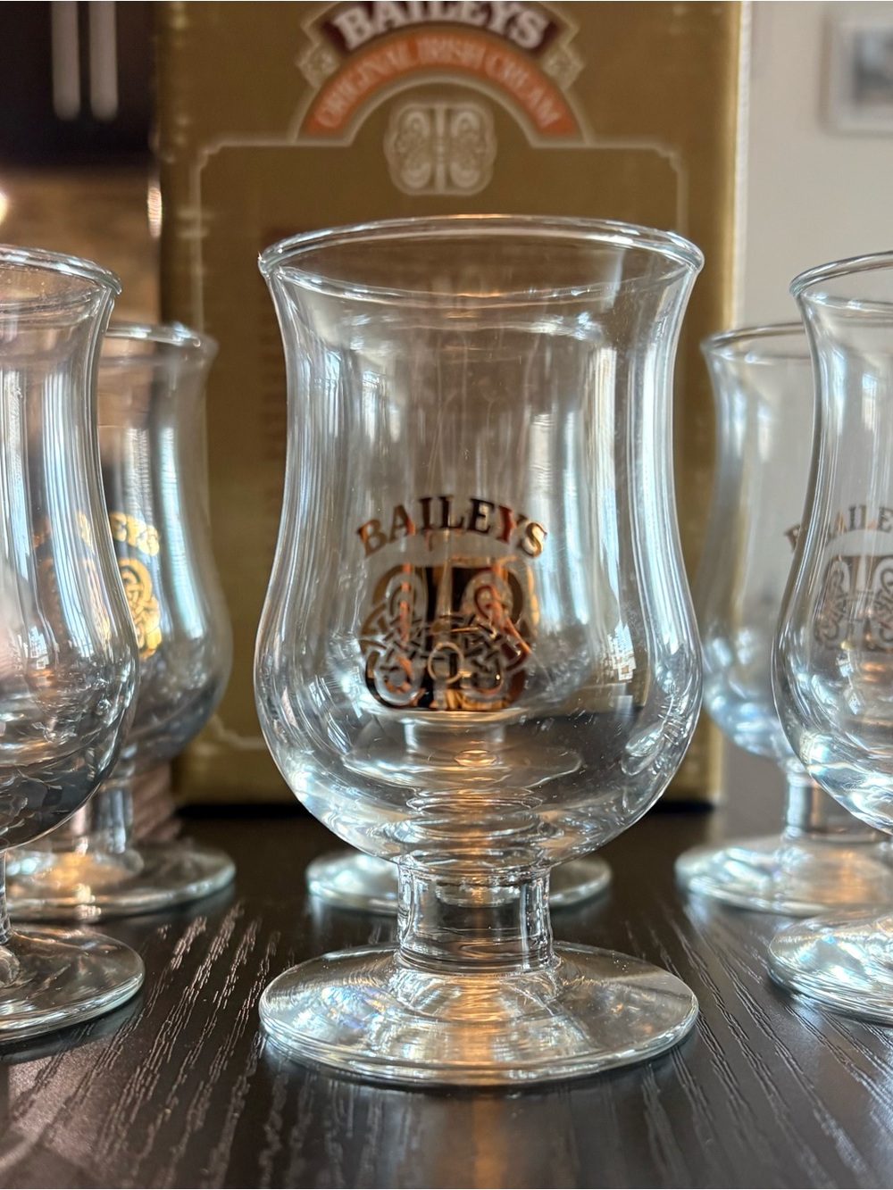Vintage Bailey's Original Irish Cream Glasses - Set of 6